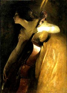 Çellist, 1898 by John Alexander